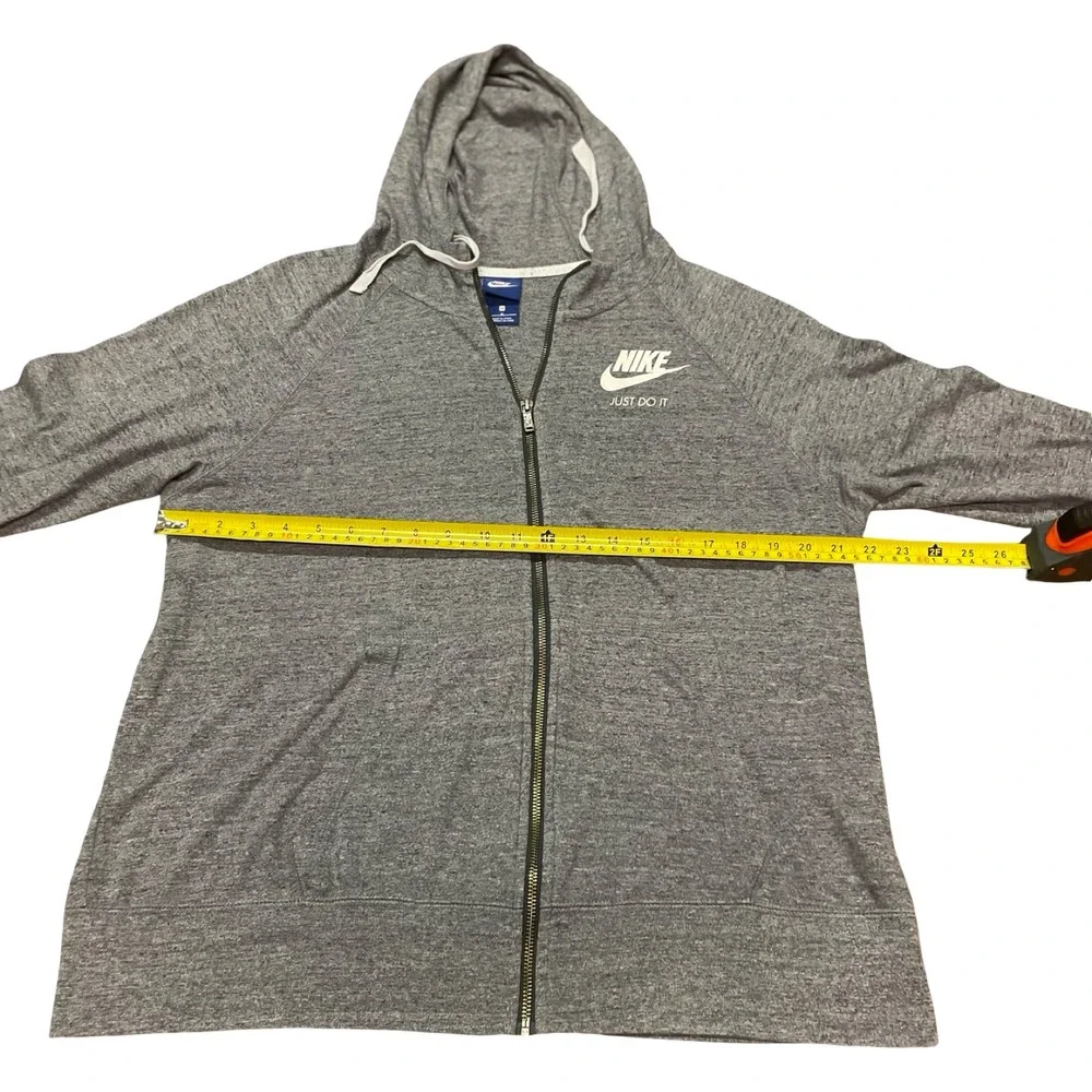 Nike Mens‎ Just Do It Full Zip Hoodie Heather Grey Sportswear Sweatshirt 1X